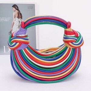 Faux Leather Rope Hobo Bag